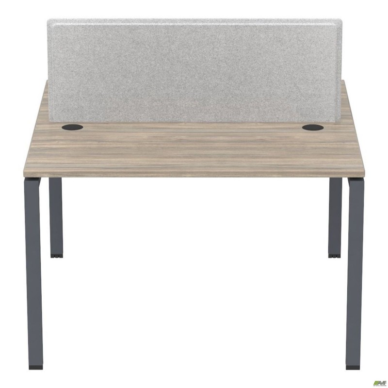 Робоча станція з Перегородкою SIG-153 (1187х1200х750) Чорний граф/В'яз Ліберті/Сірий AMF