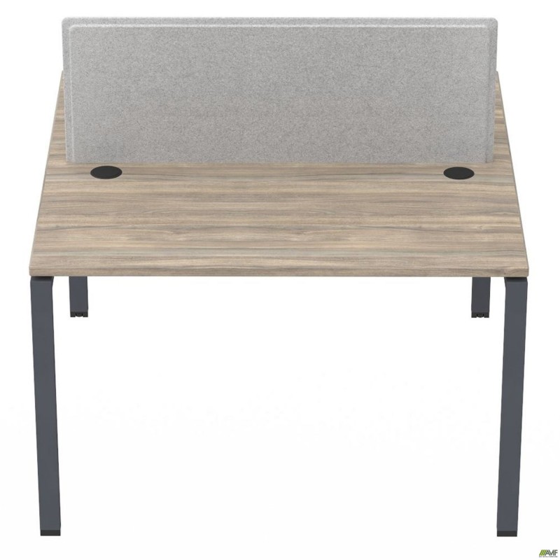 Робоча станція з Перегородкою SIG-153 (1187х1200х750) Чорний граф/В'яз Ліберті/Сірий AMF