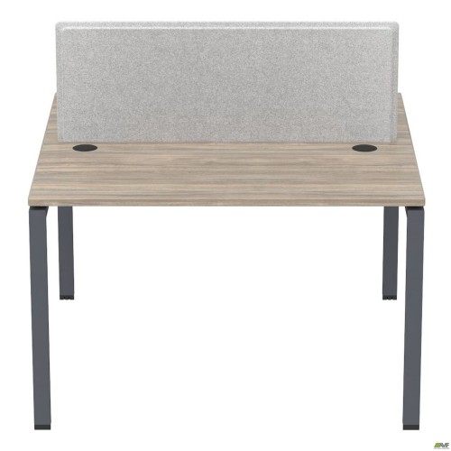 Робоча станція з Перегородкою SIG-154 (1387х1200х750) Чорний граф/В'яз Ліберті/Сірий AMF