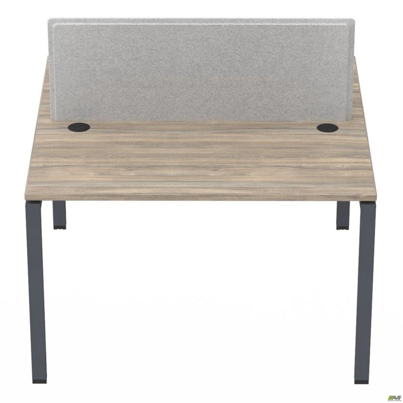 Робоча станція з Перегородкою SIG-154 (1387х1200х750) Чорний граф/В'яз Ліберті/Сірий AMF