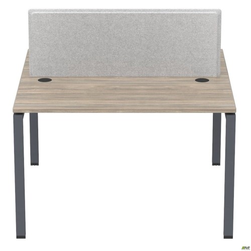 Робоча станція з Перегородкою SIG-155 (1587х1200х750) Чорний граф/В'яз Ліберті/Сірий AMF