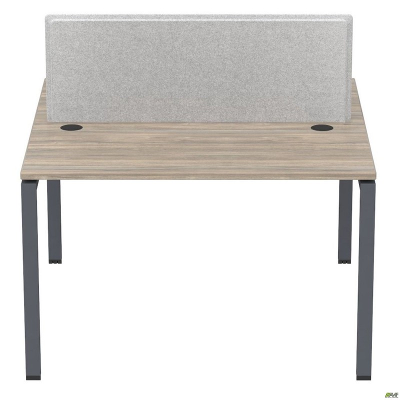 Робоча станція з Перегородкою SIG-155 (1587х1200х750) Чорний граф/В'яз Ліберті/Сірий AMF
