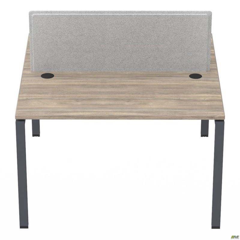 Робоча станція з Перегородкою SIG-155 (1587х1200х750) Чорний граф/В'яз Ліберті/Сірий AMF