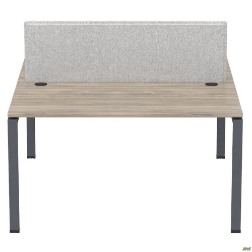 Робоча станція з Перегородкою SIG-163 (1187х1600х750) Чорний граф/В'яз Ліберті/Сірий AMF