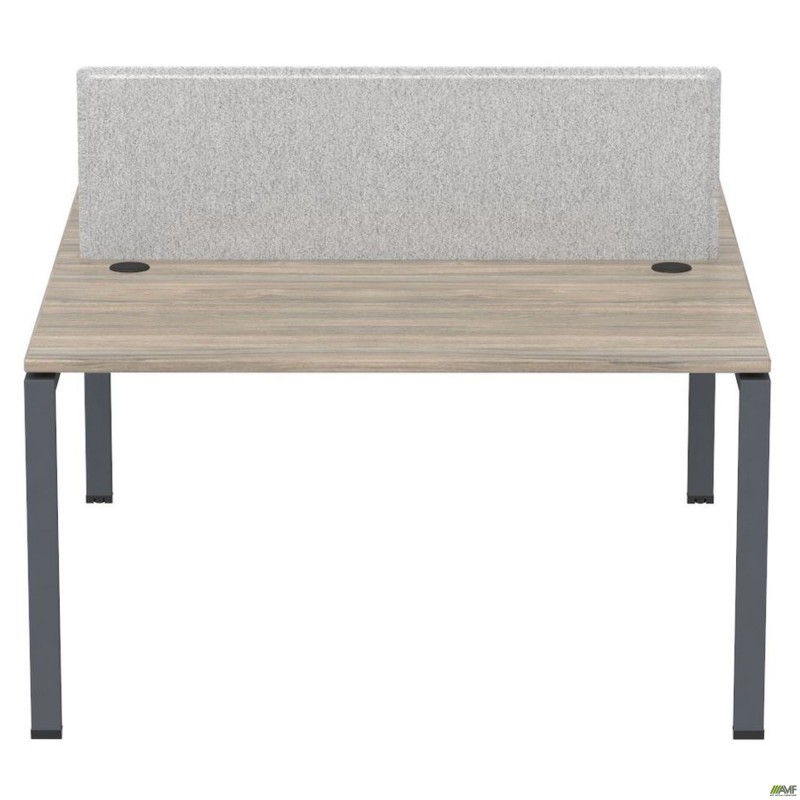 Робоча станція з Перегородкою SIG-163 (1187х1600х750) Чорний граф/В'яз Ліберті/Сірий AMF