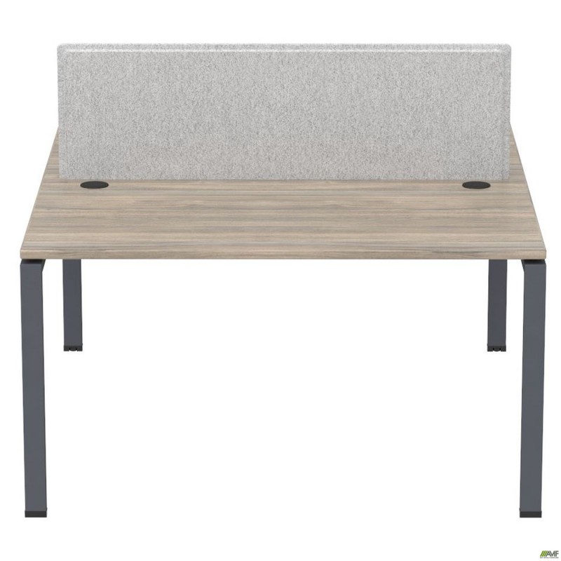 Робоча станція з Перегородкою SIG-163 (1187х1600х750) Чорний граф/В'яз Ліберті/Сірий AMF