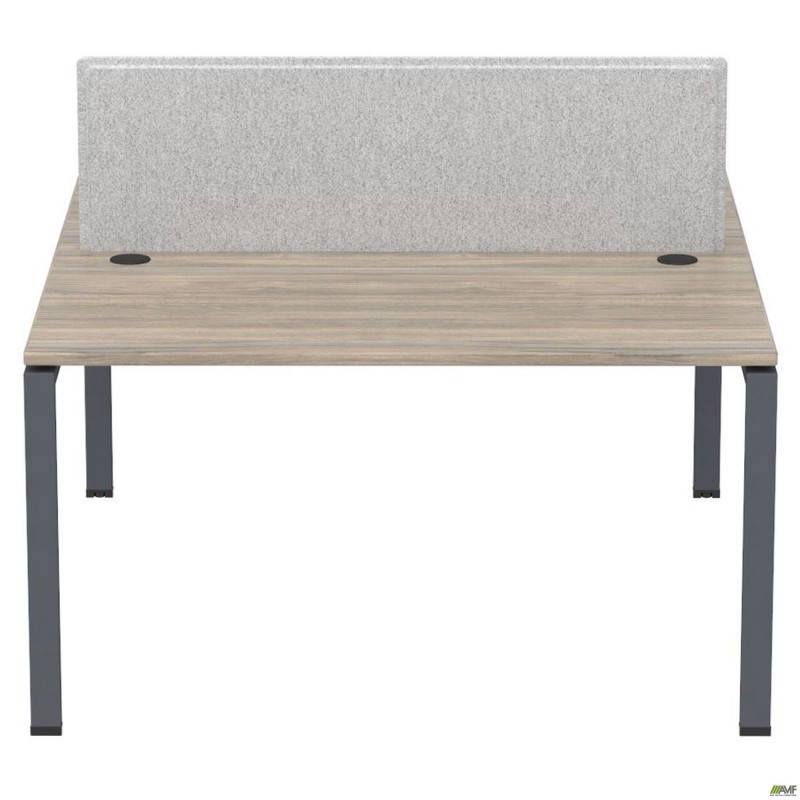 Робоча станція з Перегородкою SIG-164 (1387х1600х750) Чорний граф/В'яз Ліберті/Сірий AMF