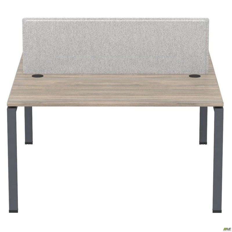 Робоча станція з Перегородкою SIG-164 (1387х1600х750) Чорний граф/В'яз Ліберті/Сірий AMF