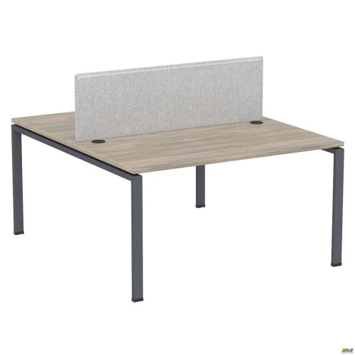 Робоча станція з Перегородкою SIG-165 (1587х1600х750) Чорний граф/В'яз Ліберті/Сірий AMF