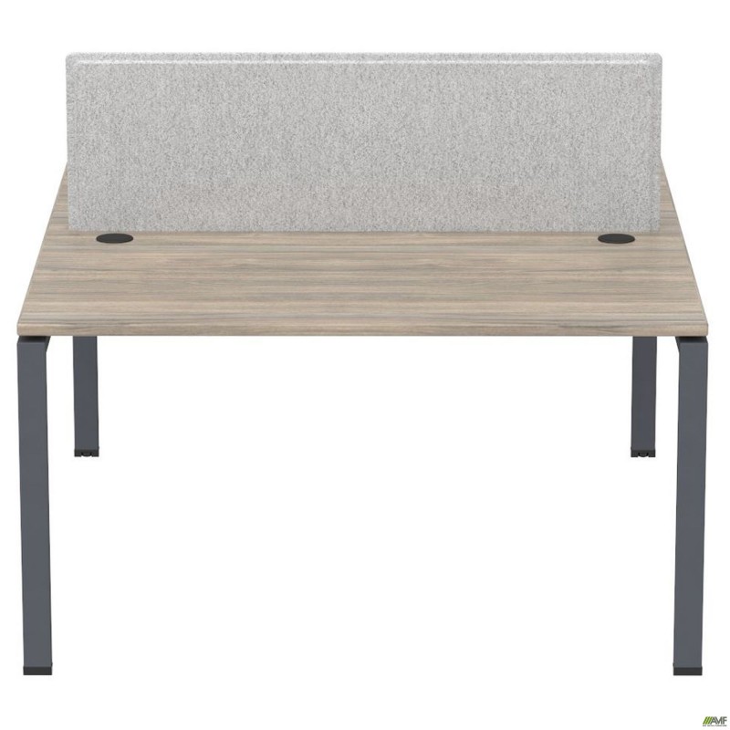 Робоча станція з Перегородкою SIG-165 (1587х1600х750) Чорний граф/В'яз Ліберті/Сірий AMF