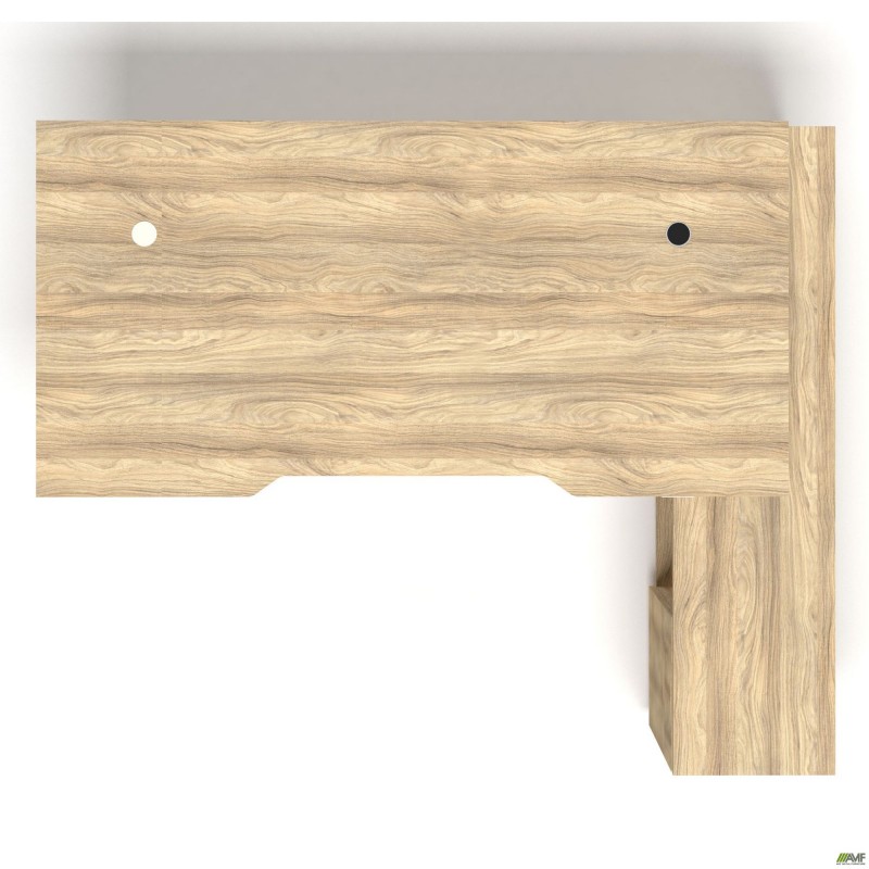 Робоче місце Delta DL-101R (1990х1600х750мм) Блеквуд Ячмінний / Каркас білий / Опора білий беж AMF