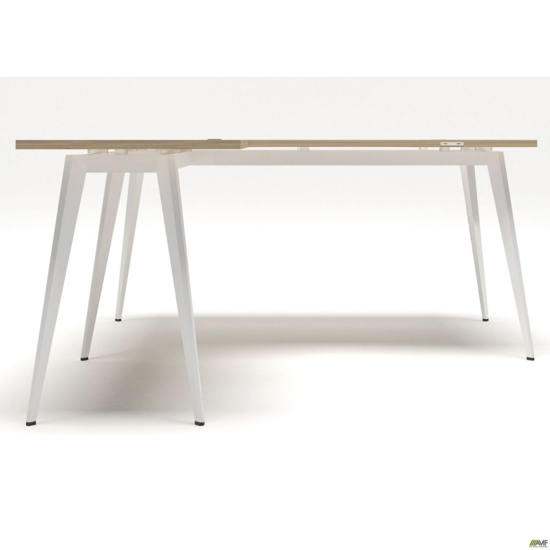 Робоче місце Delta DL-102 (1590х1600х750мм) Блеквуд Ячмінний / Каркас білий AMF