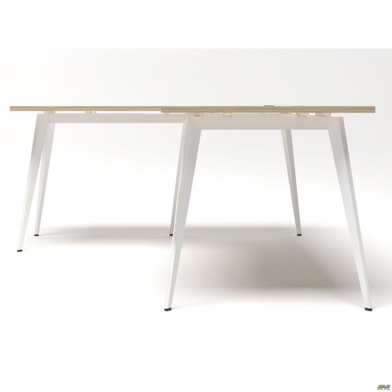 Робоче місце Delta DL-102 (1590х1600х750мм) Блеквуд Ячмінний / Каркас білий AMF