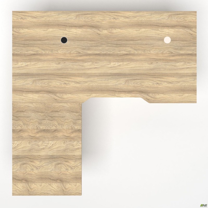 Робоче місце Delta DL-102 (1590х1600х750мм) Блеквуд Ячмінний / Каркас білий AMF