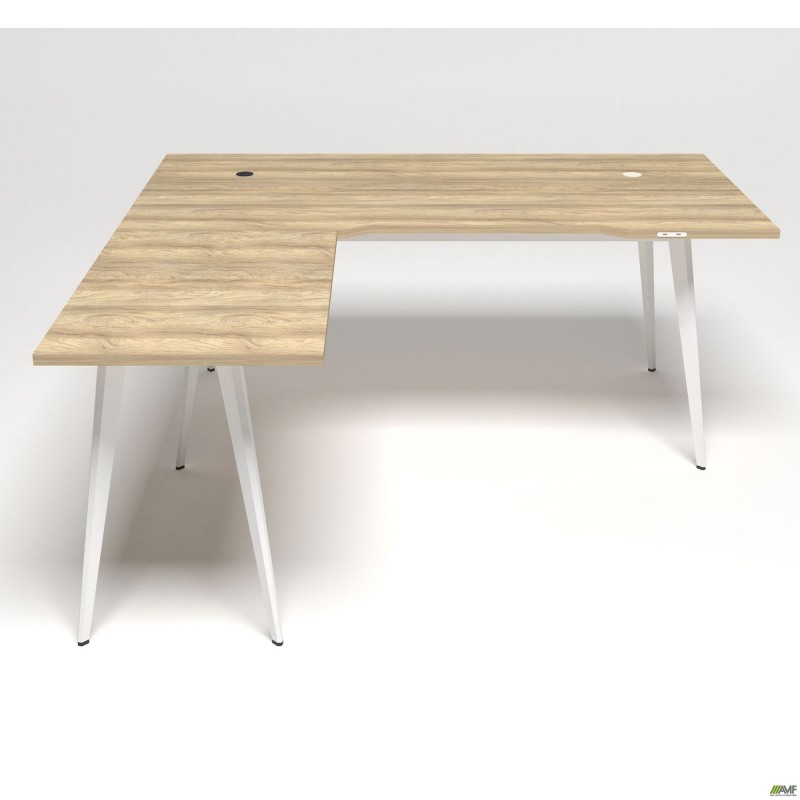 Робоче місце Delta DL-103 (1790х1800х750мм) Блеквуд Ячмінний / Каркас білий AMF