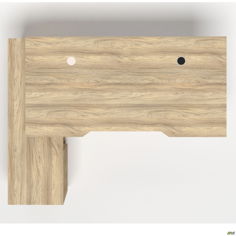 Робоче місце Delta DL-113L (1590х1200х750мм) Блеквуд Ячмінний / Каркас білий / Опора білий беж AMF