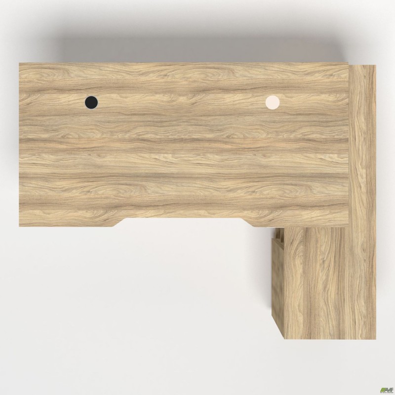 Робоче місце Delta DL-113R (1590х1200х750мм) Блеквуд Ячмінний / Каркас білий / Опора білий беж AMF