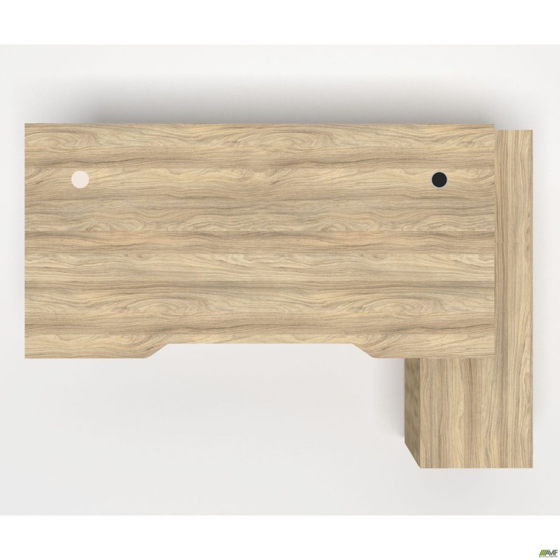 Робоче місце + USB Delta DL-100R (1790х1200х750мм) Блеквуд Ячмінний / Каркас білий / Опора білий беж AMF