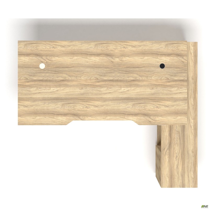 Робоче місце + USB Delta DL-101R (1990х1600х750мм) Блеквуд Ячмінний / Каркас білий / Опора білий беж AMF