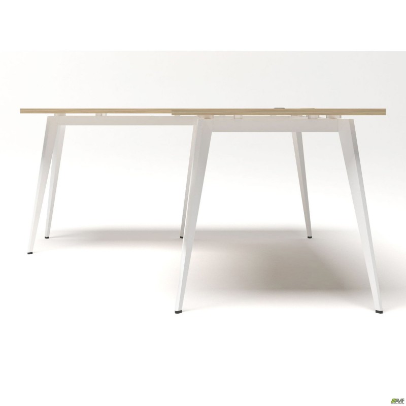 Робоче місце + USB Delta DL-102 (1590х1600х750мм) Блеквуд Ячмінний / Каркас білий AMF