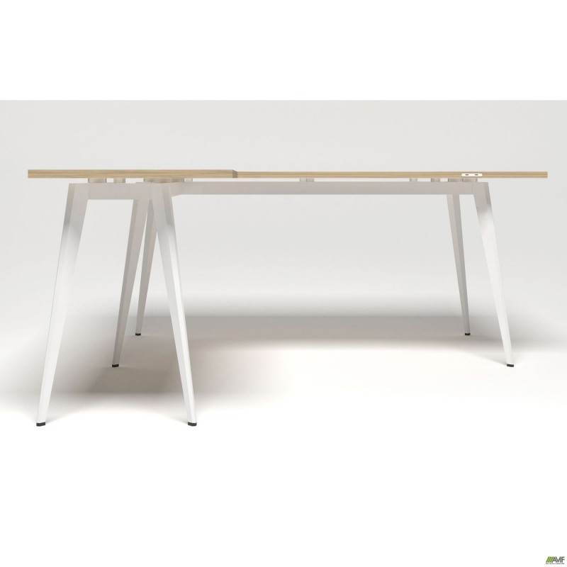 Робоче місце + USB Delta DL-103 (1790х1800х750мм) Блеквуд Ячмінний / Каркас білий AMF