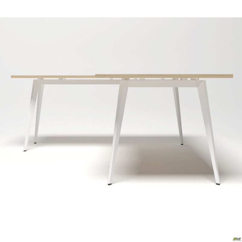 Робоче місце + USB Delta DL-103 (1790х1800х750мм) Блеквуд Ячмінний / Каркас білий AMF