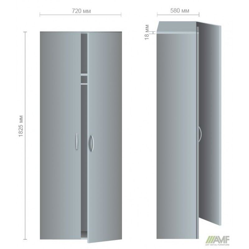 Шафа-гардероб SL-902 (720х580х1825мм) в'яз Ліберті AMF