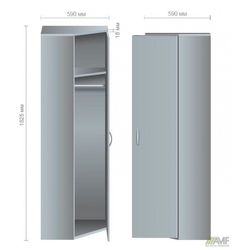 Шафа-гардероб кутова SL-903 (590х590х1825мм) в'яз Ліберті AMF
