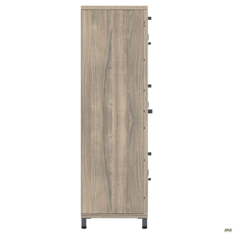 Шафа Locker SIG-606-1 (1850х420х1400мм) Чорний графіт/В'яз Ліберті Димчастий/Білий AMF