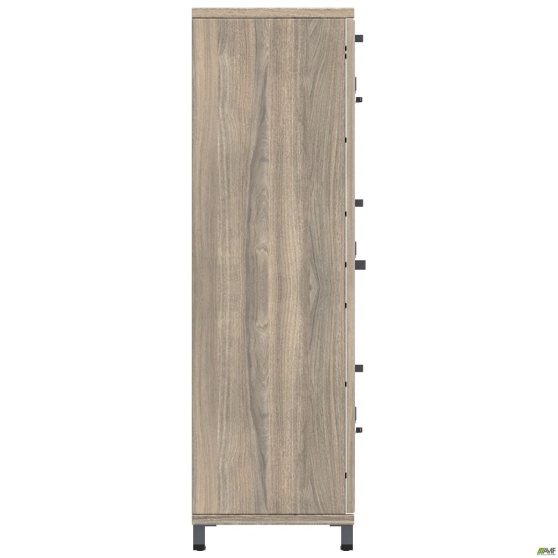 Шафа Locker SIG-606 (1450х420х1400мм) Чорний графіт/В'яз Ліберті Димчастий/Білий AMF