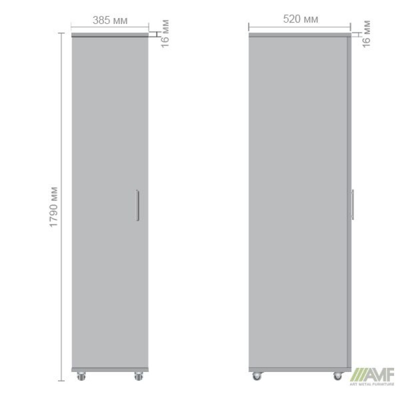 Шафа для одягу Roma R-303 (385х520х1790) Дуб cонома AMF