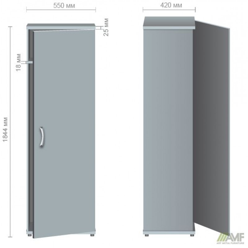 Шафа для одягу МГ-901 (550х420х1844мм) вяз ліберті AMF