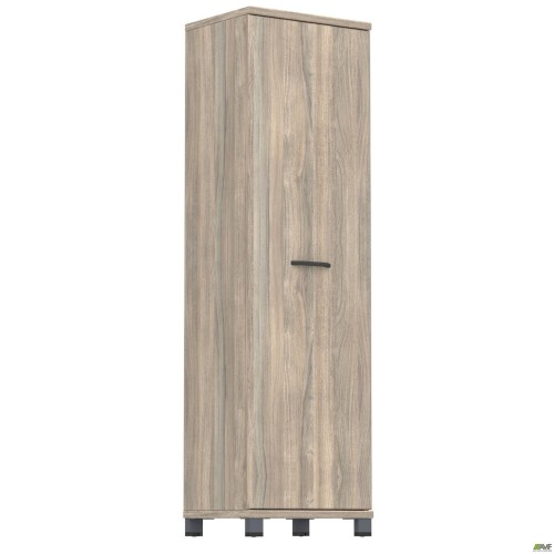 Шафа гардероб SIG-901 (550х420х1900мм) Опора, ручка Чорний графіт/В'яз Ліберті Димчастий AMF