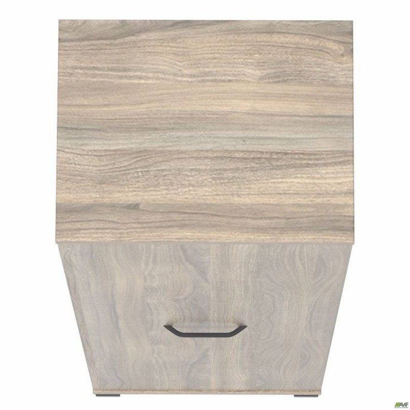 Шафа гардероб SIG-901 (550х420х1900мм) Опора, ручка Чорний графіт/В'яз Ліберті Димчастий AMF