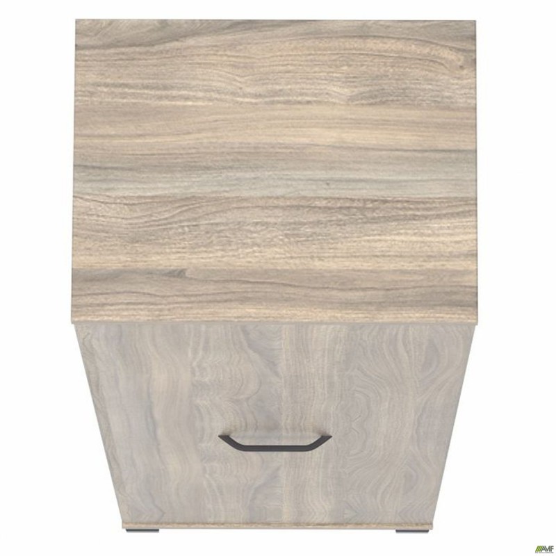 Шафа гардероб з дзеркалом SIG-901-1 (550х420х1900мм) Опора, ручкаЧорний графіт/В'яз Ліберті Димчастий AMF