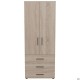 Шафа гардеробна City 2-х дверна 3 шухляди (760х500х1930Н) Дуб Сонома AMF