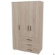 Шафа гардеробна City 3-х дверна 3 шухляди ліва (1120х500х1930Н) Дуб Сонома AMF