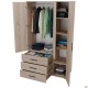 Шафа гардеробна City 3-х дверна 3 шухляди права (1120х500х1930Н) Дуб Сонома AMF