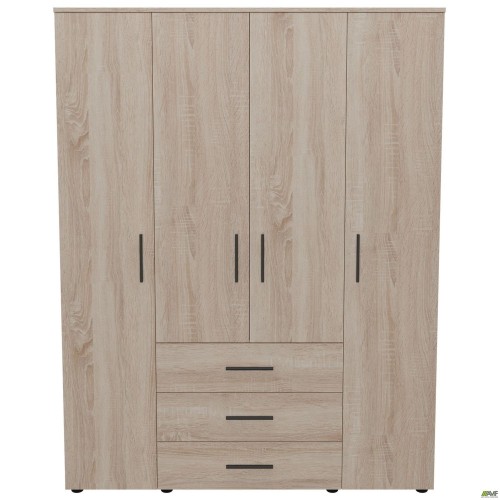 Шафа гардеробна City 4-х дверна 3 шухляди (1500х500х1930Н) Дуб Сонома AMF
