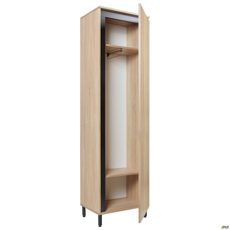 Шафа гардеробна Welcome (550х400х1960Н) чорний графіт, Дуб Сонома AMF