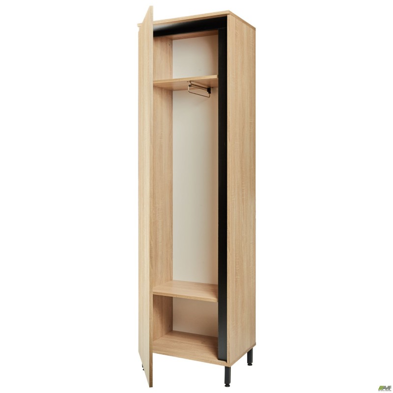 Шафа гардеробна Welcome (550х400х1960Н) чорний графіт, Дуб Сонома AMF