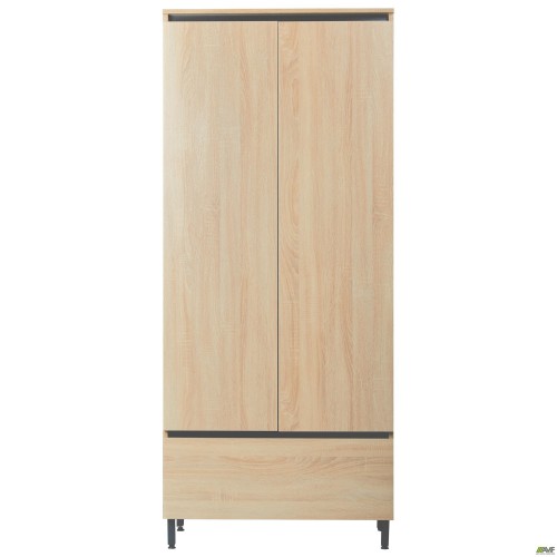 Шафа гардеробна Welcome (810х400х1960Н) чорний графіт, Дуб Сонома AMF