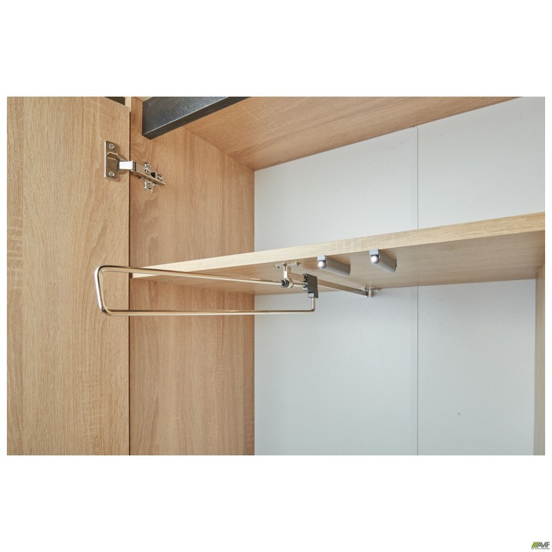 Шафа гардеробна Welcome (810х400х1960Н) чорний графіт, Дуб Сонома AMF