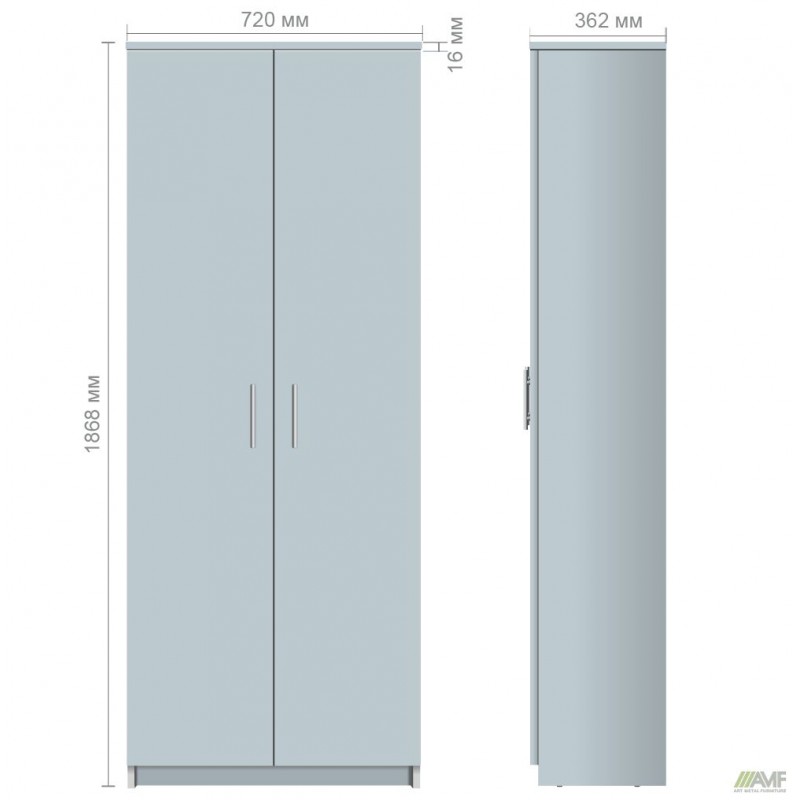 Шафа гардеробна ОМ-901 (720х362х1868Н) Дуб Сонома AMF