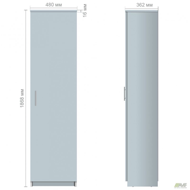 Шафа гардеробна ОМ-902 (480х362х1868Н) Дуб Сонома AMF