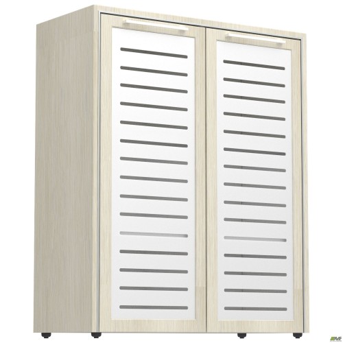 Шафа книжкова Онікс 900х400х1090 Дуб ценамон, скло AMF