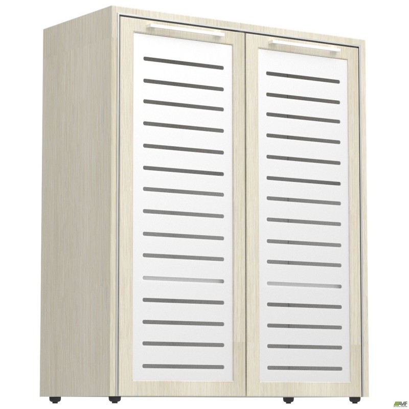 Шафа книжкова Онікс 900х400х1090 Дуб ценамон, скло AMF