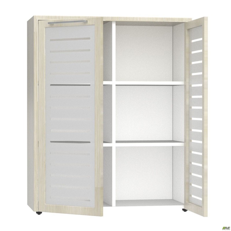 Шафа книжкова Онікс 900х400х1090 Дуб ценамон, скло AMF