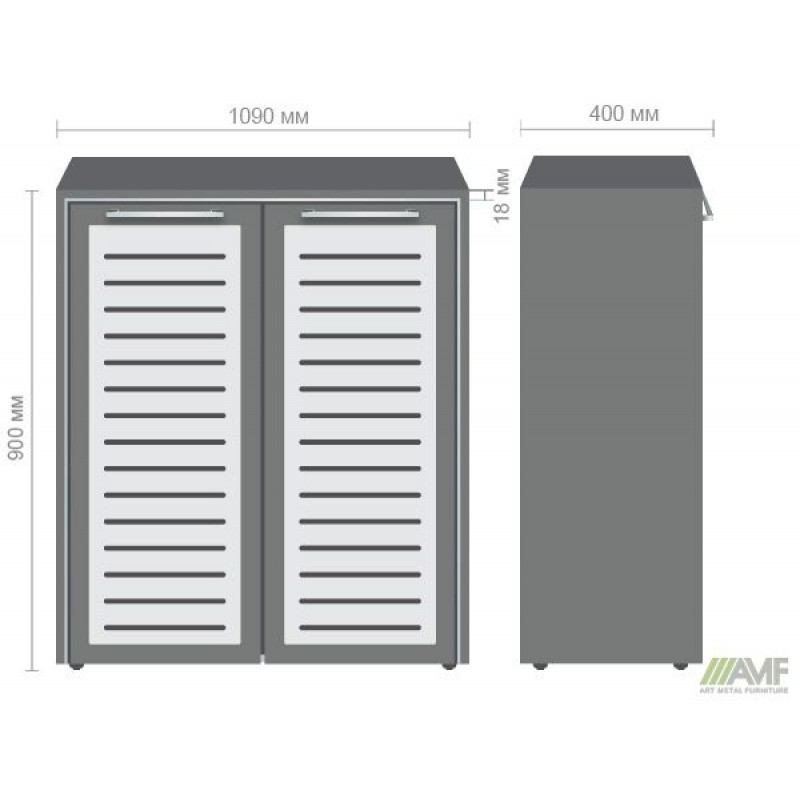 Шафа книжкова Онiкс 900х400х1090 Венге прованс, скло AMF