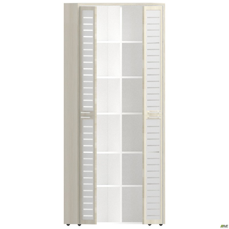 Шафа книжкова Онікс 900х400х2172 Дуб ценамон, скло AMF